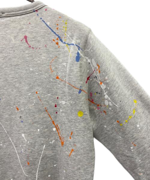 POLO RALPH LAUREN（ポロ・ラルフローレン）POLO RALPH LAUREN (ポロ・ラルフローレン) クルーネックペイントスウェット グレー サイズ:Mの古着・服飾アイテム