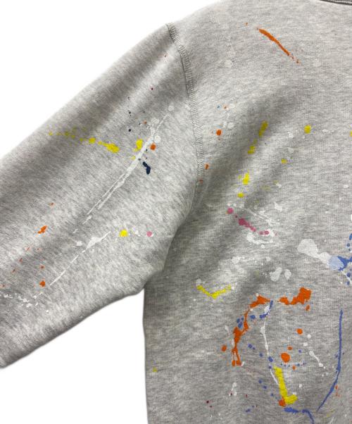 POLO RALPH LAUREN（ポロ・ラルフローレン）POLO RALPH LAUREN (ポロ・ラルフローレン) クルーネックペイントスウェット グレー サイズ:Mの古着・服飾アイテム
