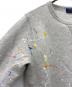 中古・古着 POLO RALPH LAUREN (ポロ・ラルフローレン) クルーネックペイントスウェット グレー サイズ:M：8000円