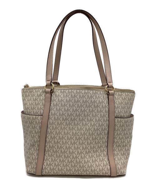 MICHAEL KORS（マイケル・コース）MICHAEL KORS (マイケル・コース) トートバッグ ベージュ×ピンクの古着・服飾アイテム