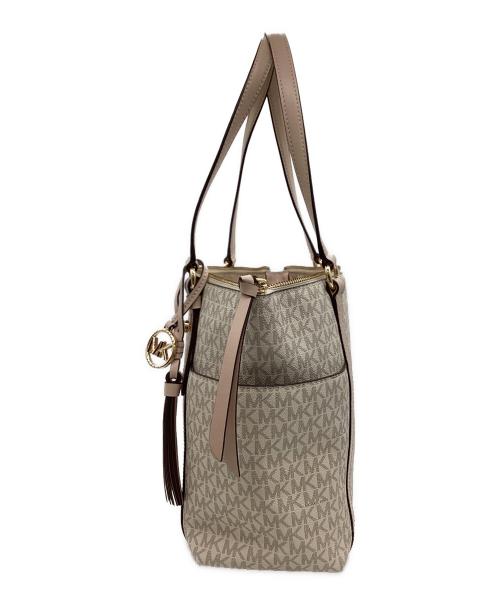 MICHAEL KORS（マイケル・コース）MICHAEL KORS (マイケル・コース) トートバッグ ベージュ×ピンクの古着・服飾アイテム