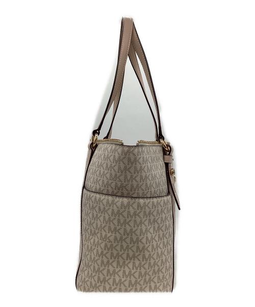 MICHAEL KORS（マイケル・コース）MICHAEL KORS (マイケル・コース) トートバッグ ベージュ×ピンクの古着・服飾アイテム