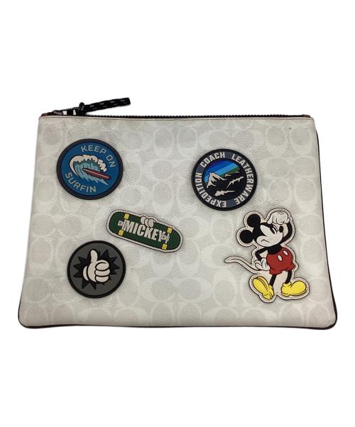 COACH（コーチ）COACH (コーチ) Disney (ディズニー) シグネチャークラッチバッグ ホワイト サイズ:なしの古着・服飾アイテム