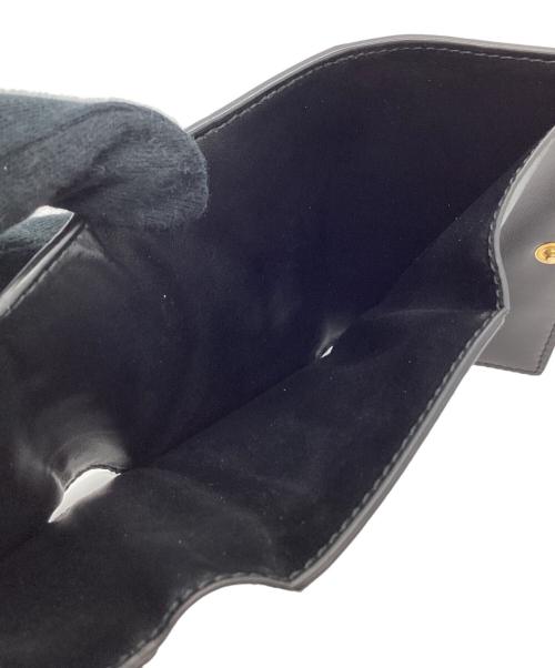 BOTTEGA VENETA（ボッテガベネタ）BOTTEGA VENETA (ボッテガベネタ) BOTTEGA VENETA　カセット　マキシイントレチャート 　3つ折り財布 ブラックの古着・服飾アイテム