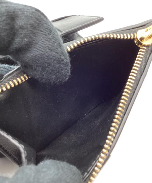 BOTTEGA VENETA（ボッテガベネタ）BOTTEGA VENETA (ボッテガベネタ) BOTTEGA VENETA　カセット　マキシイントレチャート 　3つ折り財布 ブラックの古着・服飾アイテム