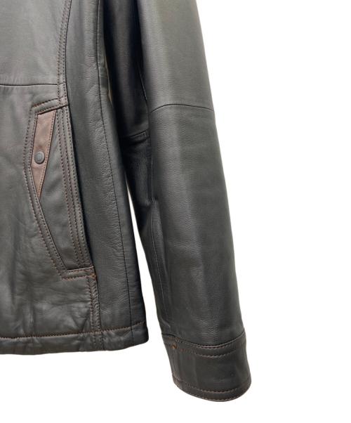 Barassi（バラシ）Barassi (バラシ) レザージャケット ブラック×ブラウン サイズ:SIZE46の古着・服飾アイテム