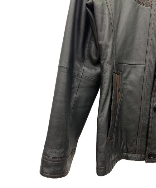 Barassi（バラシ）Barassi (バラシ) レザージャケット ブラック×ブラウン サイズ:SIZE46の古着・服飾アイテム