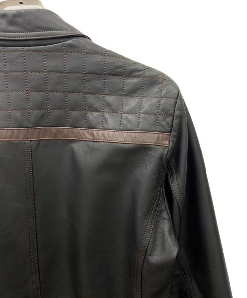 Barassi（バラシ）Barassi (バラシ) レザージャケット ブラック×ブラウン サイズ:SIZE46の古着・服飾アイテム