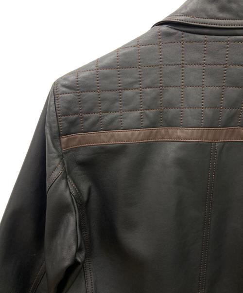 Barassi（バラシ）Barassi (バラシ) レザージャケット ブラック×ブラウン サイズ:SIZE46の古着・服飾アイテム