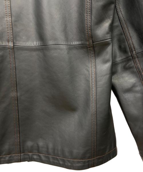 Barassi（バラシ）Barassi (バラシ) レザージャケット ブラック×ブラウン サイズ:SIZE46の古着・服飾アイテム