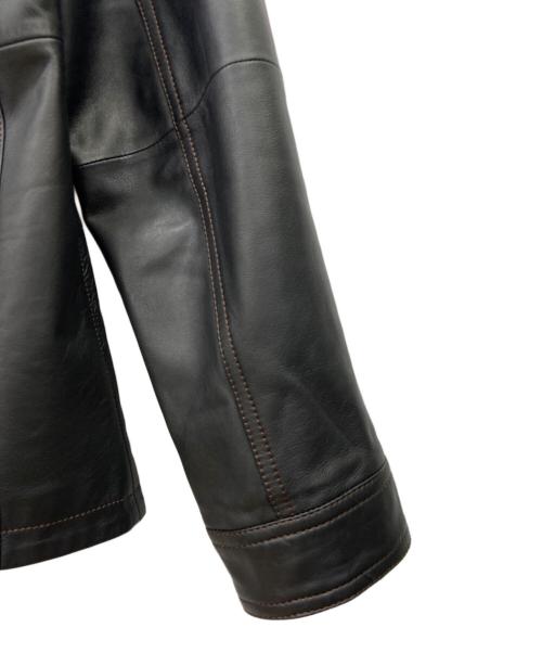 Barassi（バラシ）Barassi (バラシ) レザージャケット ブラック×ブラウン サイズ:SIZE46の古着・服飾アイテム