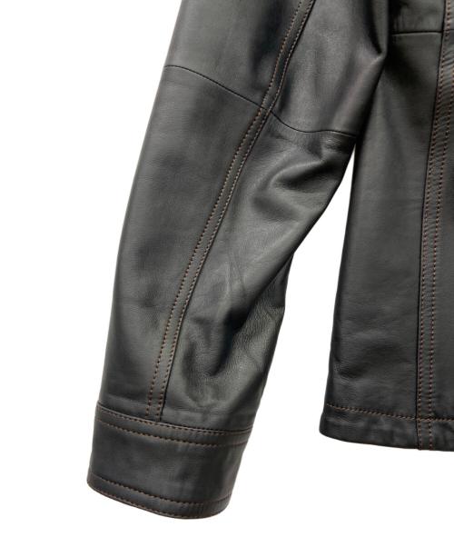 Barassi（バラシ）Barassi (バラシ) レザージャケット ブラック×ブラウン サイズ:SIZE46の古着・服飾アイテム