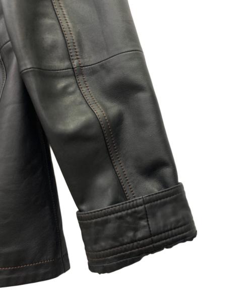 Barassi（バラシ）Barassi (バラシ) レザージャケット ブラック×ブラウン サイズ:SIZE46の古着・服飾アイテム
