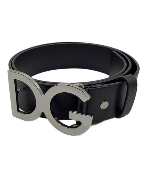 DOLCE & GABBANA（ドルチェ＆ガッバーナ）DOLCE & GABBANA (ドルチェ＆ガッバーナ) DCバックルレザーベルト ブラック サイズ:なしの古着・服飾アイテム