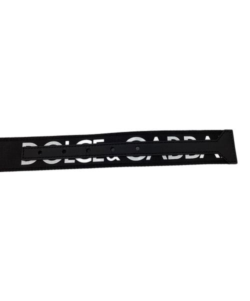 DOLCE & GABBANA（ドルチェ＆ガッバーナ）DOLCE & GABBANA (ドルチェ＆ガッバーナ) ロゴベルト ブラック サイズ:なしの古着・服飾アイテム