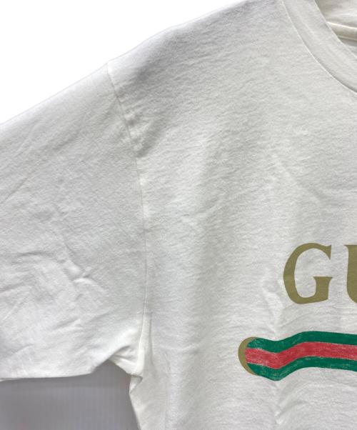 GUCCI（グッチ）GUCCI (グッチ) オーバーサイズロゴTシャツ ホワイト サイズ:XSの古着・服飾アイテム