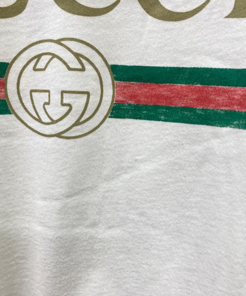 GUCCI（グッチ）GUCCI (グッチ) オーバーサイズロゴTシャツ ホワイト サイズ:XSの古着・服飾アイテム