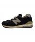 NEW BALANCE (ニューバランス) NEW BALANCE　スニーカー ブラック×ゴールド サイズ:26.5ｃｍ：7000円
