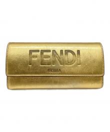 FENDI（フェンディ）の古着「FENDI　コンチネンタル　長財布」｜ゴールド