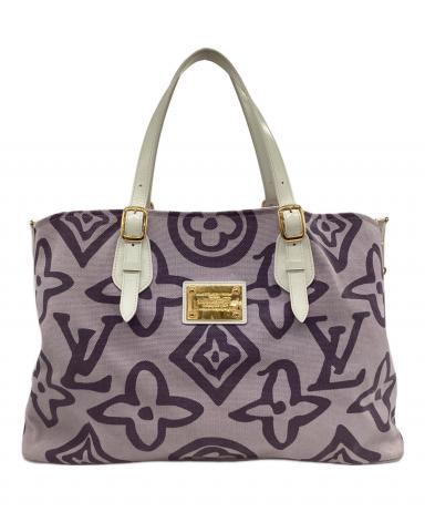 LOUIS VUITTON トートバッグ パープル 中古・古着通販】LOUIS VUITTON (ルイ ヴィトン) トートバッグ