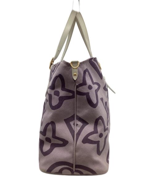 LOUIS VUITTON（ルイ ヴィトン）LOUIS VUITTON (ルイ ヴィトン) トートバッグ パープル×ホワイトの古着・服飾アイテム
