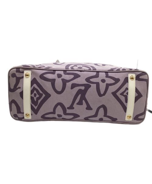 LOUIS VUITTON（ルイ ヴィトン）LOUIS VUITTON (ルイ ヴィトン) トートバッグ パープル×ホワイトの古着・服飾アイテム