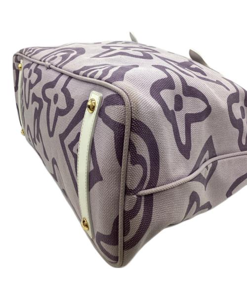 LOUIS VUITTON（ルイ ヴィトン）LOUIS VUITTON (ルイ ヴィトン) トートバッグ パープル×ホワイトの古着・服飾アイテム