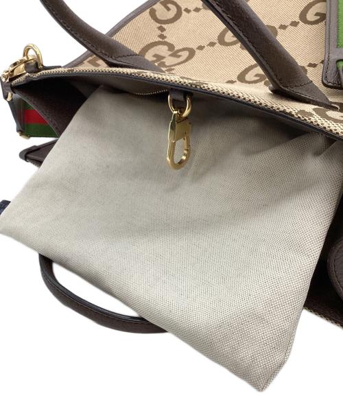 GUCCI（グッチ）GUCCI (グッチ) 2WAYバッグ ブラウン×ベージュの古着・服飾アイテム