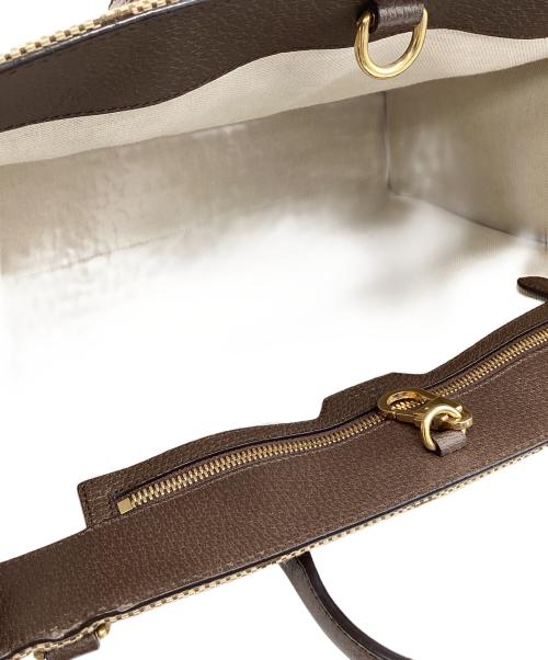 GUCCI（グッチ）GUCCI (グッチ) 2WAYバッグ ブラウン×ベージュの古着・服飾アイテム
