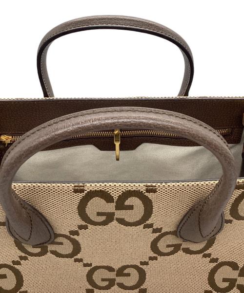 GUCCI（グッチ）GUCCI (グッチ) 2WAYバッグ ブラウン×ベージュの古着・服飾アイテム