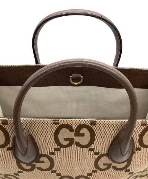 GUCCI（グッチ）GUCCI (グッチ) 2WAYバッグ ブラウン×ベージュの古着・服飾アイテム