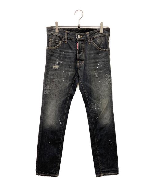 DSQUARED2（ディースクエアード）DSQUARED2 (ディースクエアード) ダメージ加工デニムパンツ ブラック サイズ:SIZE42の古着・服飾アイテム