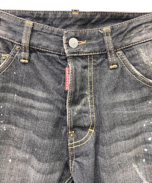 DSQUARED2（ディースクエアード）DSQUARED2 (ディースクエアード) ダメージ加工デニムパンツ ブラック サイズ:SIZE42の古着・服飾アイテム