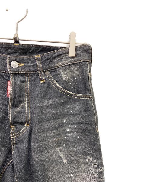 DSQUARED2（ディースクエアード）DSQUARED2 (ディースクエアード) ダメージ加工デニムパンツ ブラック サイズ:SIZE42の古着・服飾アイテム