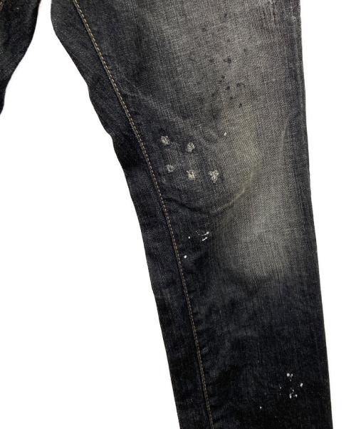 DSQUARED2（ディースクエアード）DSQUARED2 (ディースクエアード) ダメージ加工デニムパンツ ブラック サイズ:SIZE42の古着・服飾アイテム