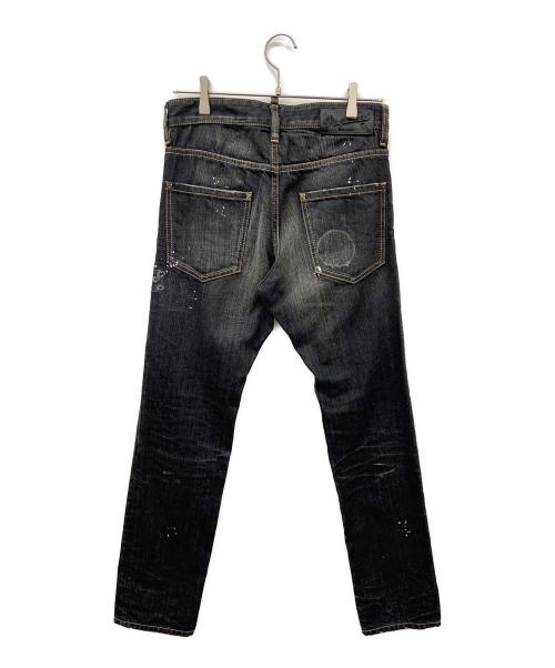 DSQUARED2（ディースクエアード）DSQUARED2 (ディースクエアード) ダメージ加工デニムパンツ ブラック サイズ:SIZE42の古着・服飾アイテム