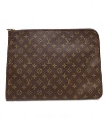 LOUIS VUITTON（ルイ ヴィトン）の古着「LOUIS VUITTON　モノグラム　ポッシュ・ドキュマン　クラッチバッグ」｜ブラウン
