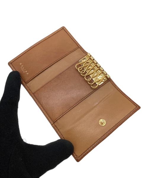 CELINE（セリーヌ）CELINE (セリーヌ) トリオンフ　マカダム柄　キーケース ブラウン サイズ:なしの古着・服飾アイテム