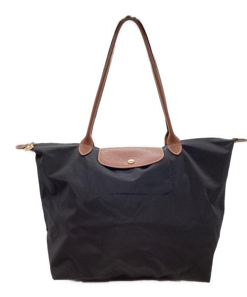 LONGCHAMP（ロンシャン）LONGCHAMP (ロンシャン) LONGCHAMP　ハンドバッグ ブラウン×ブラックの古着・服飾アイテム