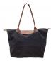 LONGCHAMP（ロンシャン）の古着「LONGCHAMP　ハンドバッグ」｜ブラウン×ブラック