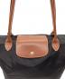 中古・古着 LONGCHAMP (ロンシャン) LONGCHAMP　ハンドバッグ ブラウン×ブラック：7000円