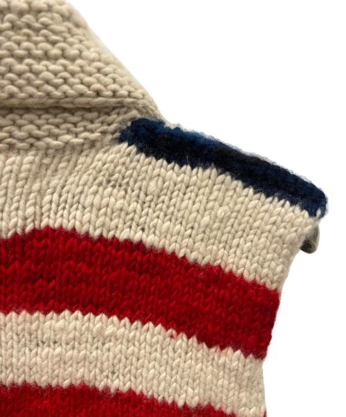 CANADIAN SWEATER（カナディアンセーター）CANADIAN SWEATER (カナディアンセーター) ニットベスト レッド×ベージュ サイズ:42の古着・服飾アイテム
