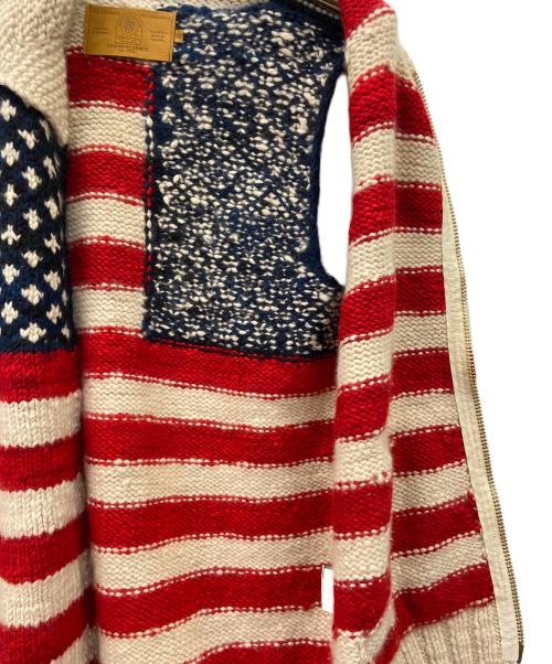 CANADIAN SWEATER（カナディアンセーター）CANADIAN SWEATER (カナディアンセーター) ニットベスト レッド×ベージュ サイズ:42の古着・服飾アイテム