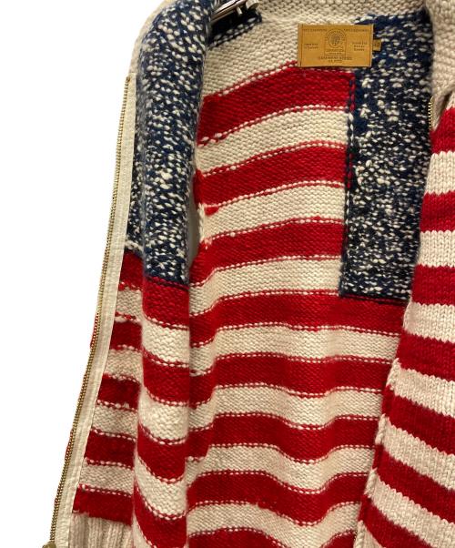 CANADIAN SWEATER（カナディアンセーター）CANADIAN SWEATER (カナディアンセーター) ニットベスト レッド×ベージュ サイズ:42の古着・服飾アイテム