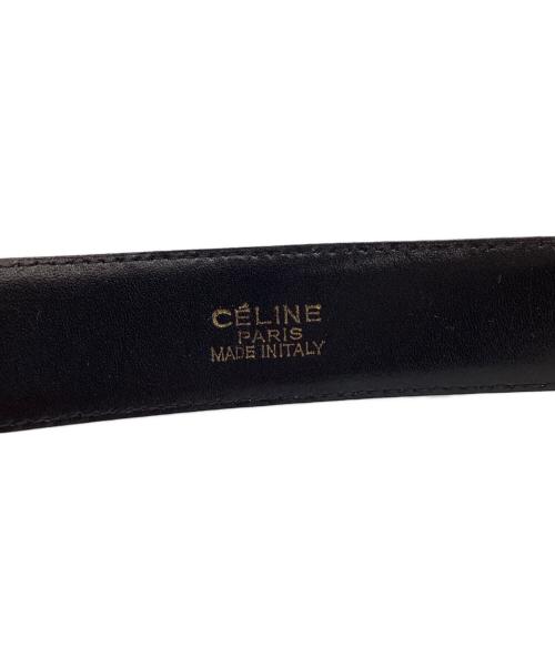CELINE（セリーヌ）CELINE (セリーヌ) CELINE　馬車金具ベルト ブラックの古着・服飾アイテム