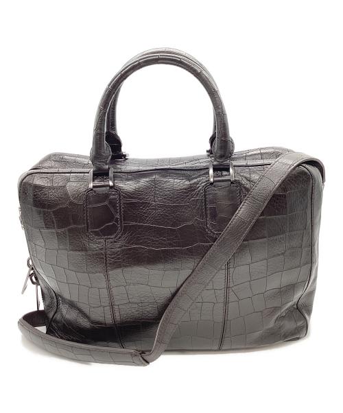 Santoni（サントーニ）Santoni (サントーニ) Santoni　ブリーフケース ブラウンの古着・服飾アイテム