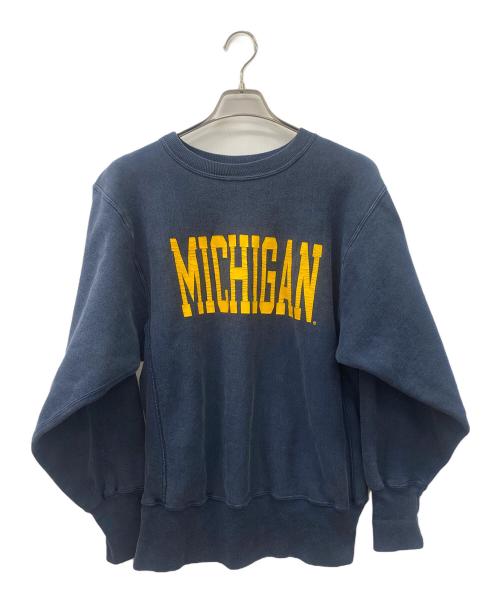 Champion REVERSE WEAVE（チャンピオン リバース ウィーブ）Champion REVERSE WEAVE (チャンピオン リバース ウィーブ) スウェット ネイビー×オレンジ サイズ:Mの古着・服飾アイテム