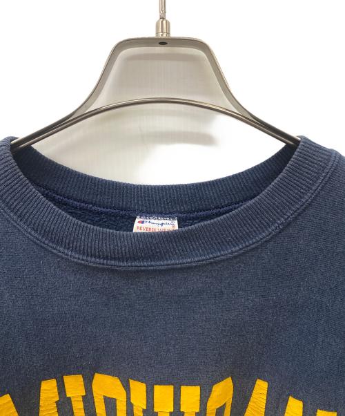 Champion REVERSE WEAVE（チャンピオン リバース ウィーブ）Champion REVERSE WEAVE (チャンピオン リバース ウィーブ) スウェット ネイビー×オレンジ サイズ:Mの古着・服飾アイテム