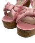 中古・古着 MIU MIU (ミュウミュウ) MIU MIU　satin and cork sandals ピンクベージュ サイズ:37　1/2：12000円