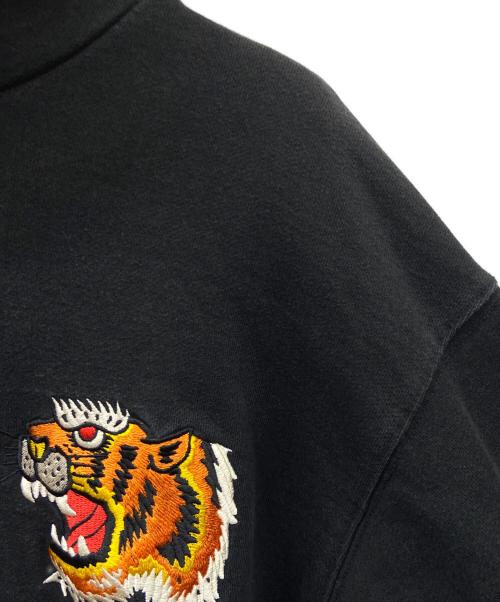 X-LARGE（エクストララージ）X-LARGE (エクストララージ) TIGER EMBROIDERY フーディースウェット ブラック サイズ:Lの古着・服飾アイテム